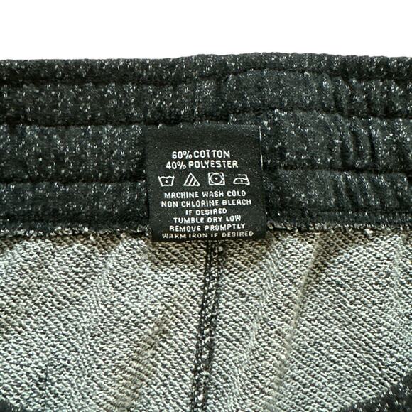 NBA Frayed Hem Chevron Fleece Sweatpants Joggers Cropped Lounge Teens Gray - Picture 10 of 11